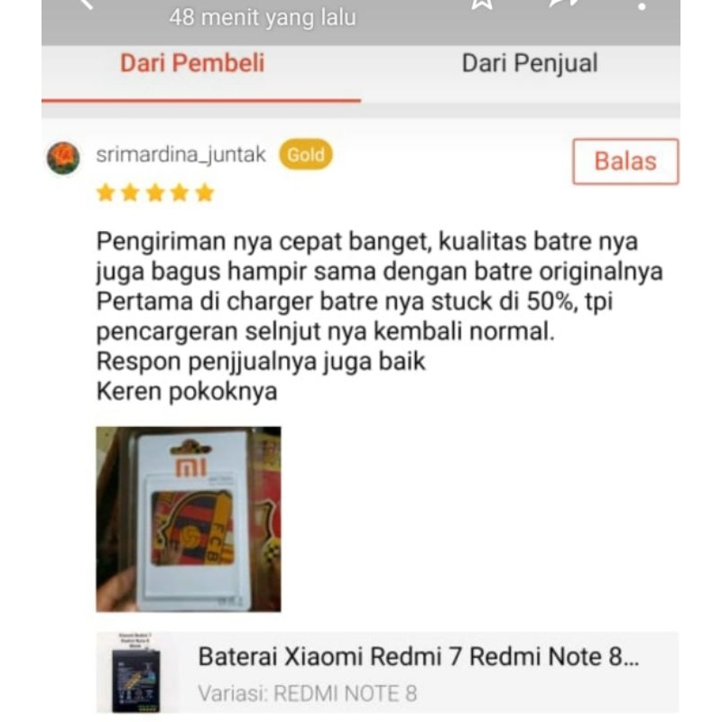 Baterai For Redmi 10 Note 10 5G Pocophone M3 Pro BN5A Original Batre Battery