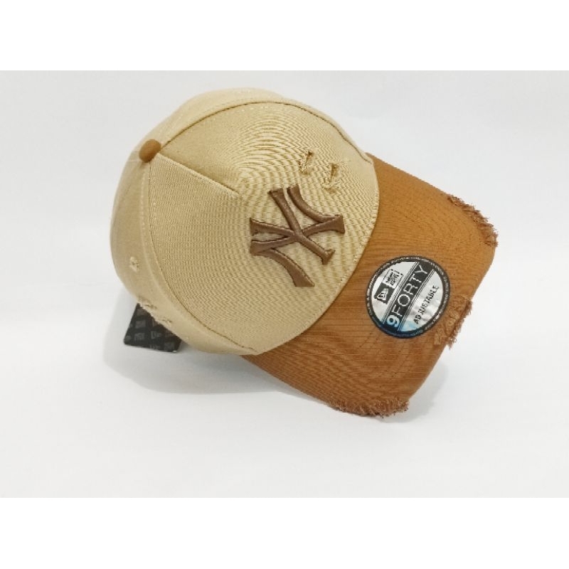 Topi NY Damage 9forty A frame  RIPPED - Topi 100% Grad ORI Kualitas Import - Topi Robek