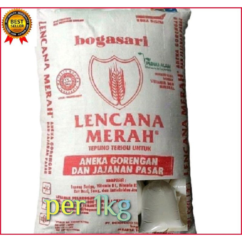 

terigu lencana merah 1kg ekonomis berkualitas dan termurah