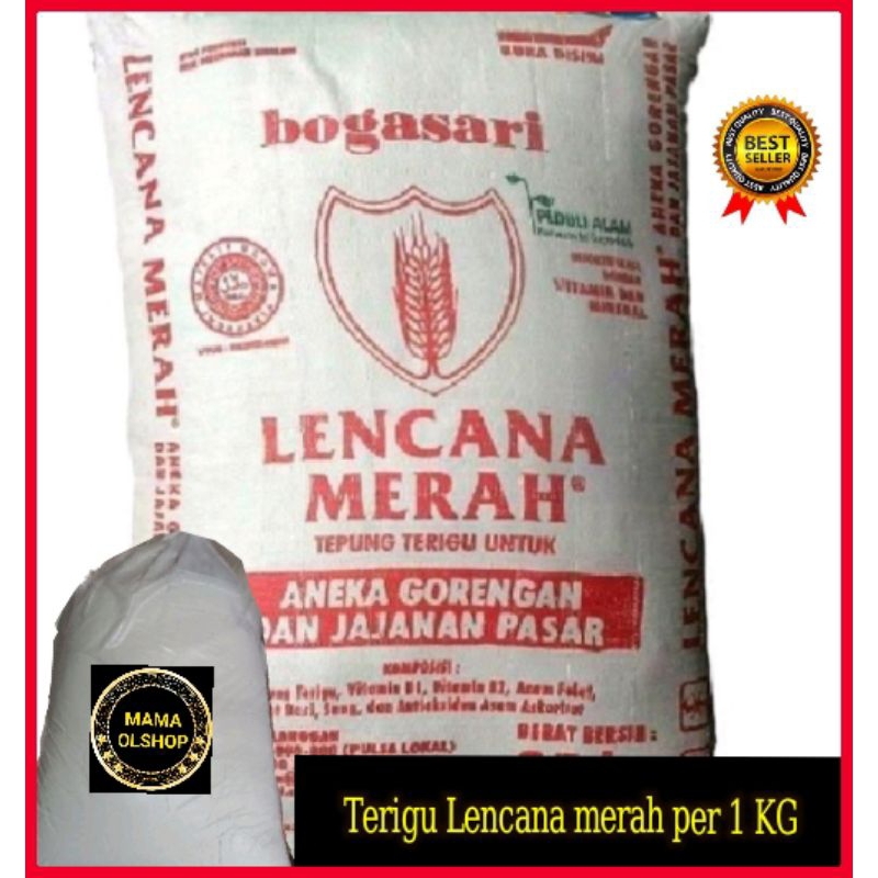

Terigu Lencana merah 1kg berkualitas bogasari