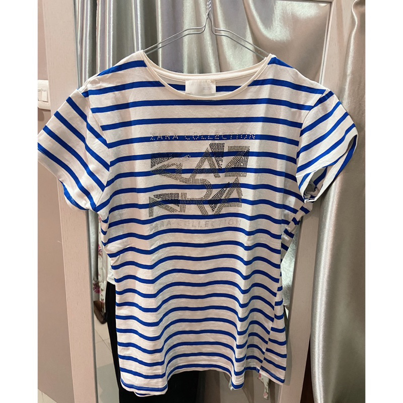 preloved zara stripe shirt