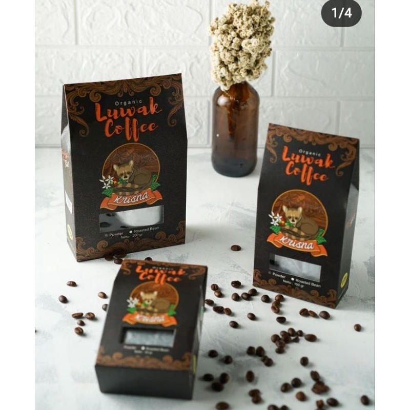 KOPI LUWAK ORGANIK KRISNA 200GR ASLI KHAS BALI