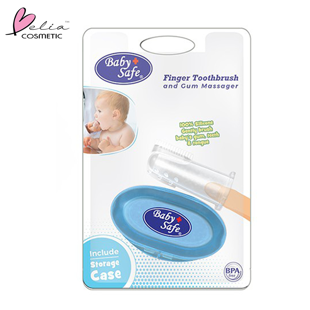 ❤ BELIA ❤ BABY SAFE Finger Toothbrush and Gum Massanger TB001 | Sikat gigi silikon bayi | Silicone | BPOM