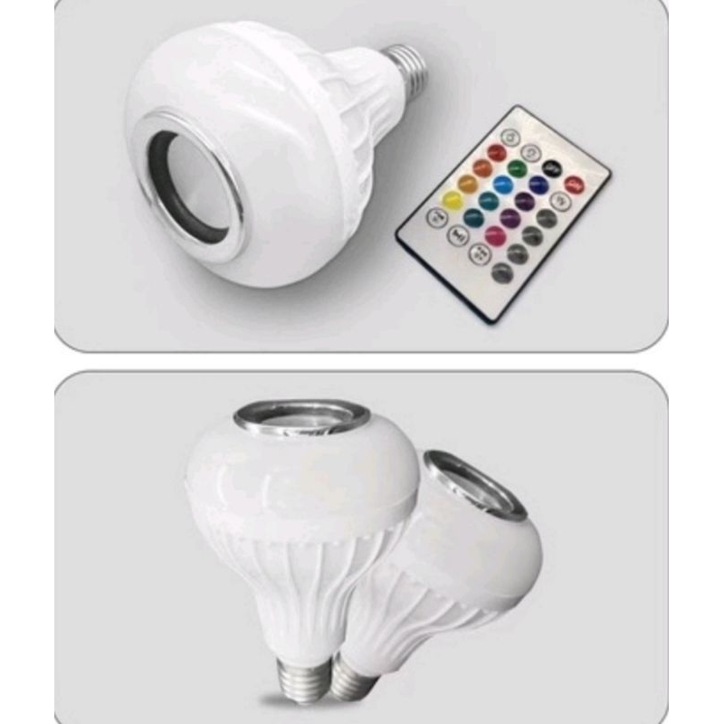 Bola Lampu Speaker Bluetooth musik BOHLAM 2 IN 1 SPEAKER LED