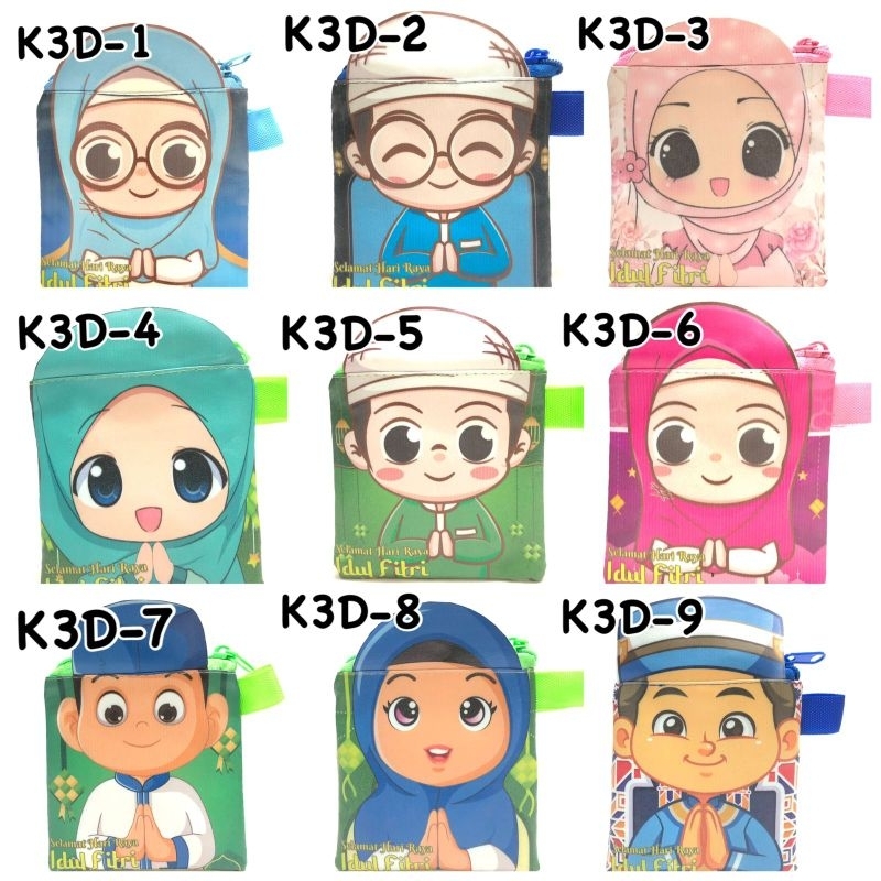 Dompet Lebaran Fitrah Idul Fitri Ramadan Ramadhan 3D Muslim Cowok Cewek Muslimah Muslimin
