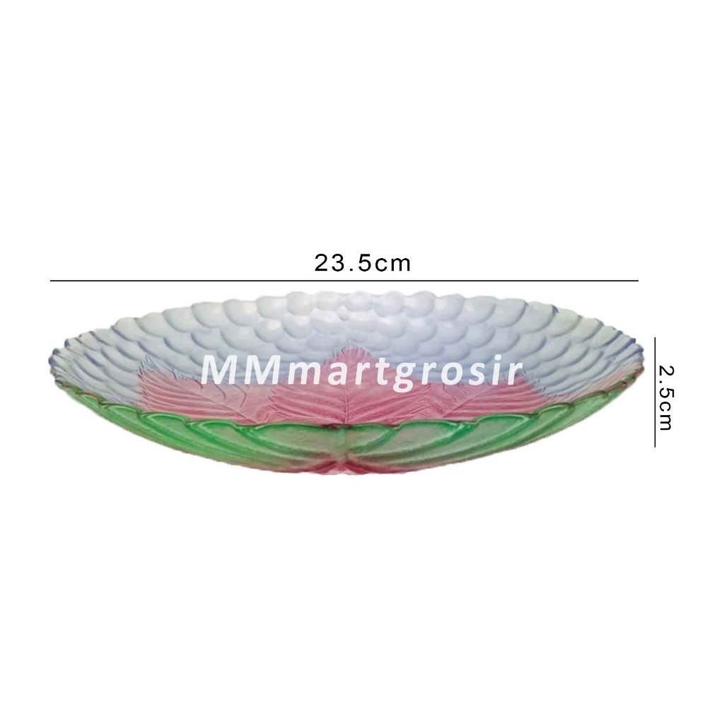 Piring Kaca Buah/ Piring Kaca Elegan/ Piring Bulat/ Piring 2009-1DC