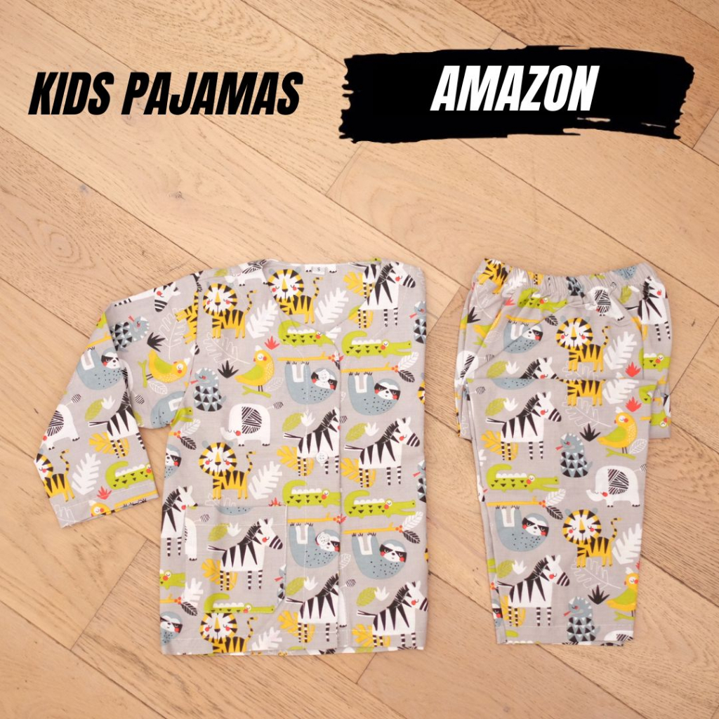 PIYAMA ANAK 1-3 TAHUN / Katun Laki Laki Perempuan / Pajamas Bobo Cewe Cowo / Atasan Tangan Panjang Boy Girl UNISEX Animal