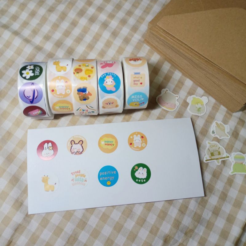 

[25 pcs] Sticker Label Cute Thank You 2.5 cm