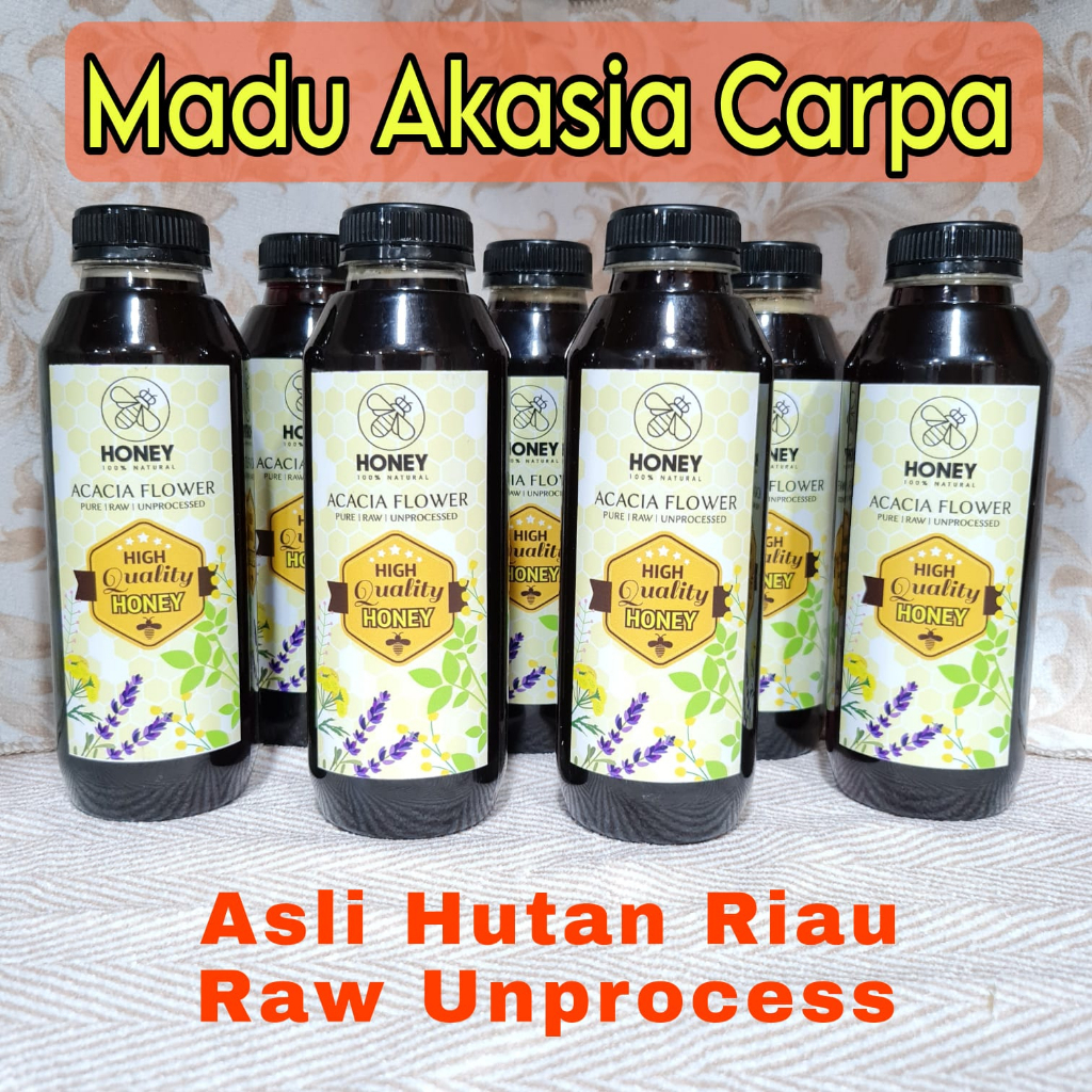 

Madu Nektar Akasia Carpa Hitam Raw Unprocessed Madu Hitam Asli Riau