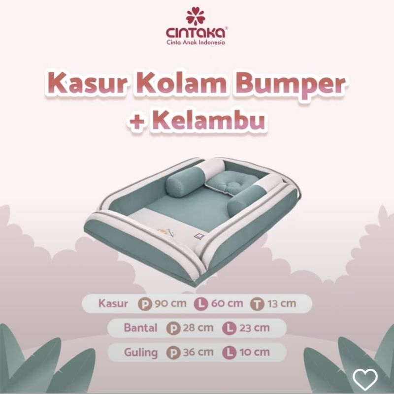 [3 kg] Cintaka Kasur Bayi Kolam Bumper + Kelambu Kojong Animalia Series - CBK 3142