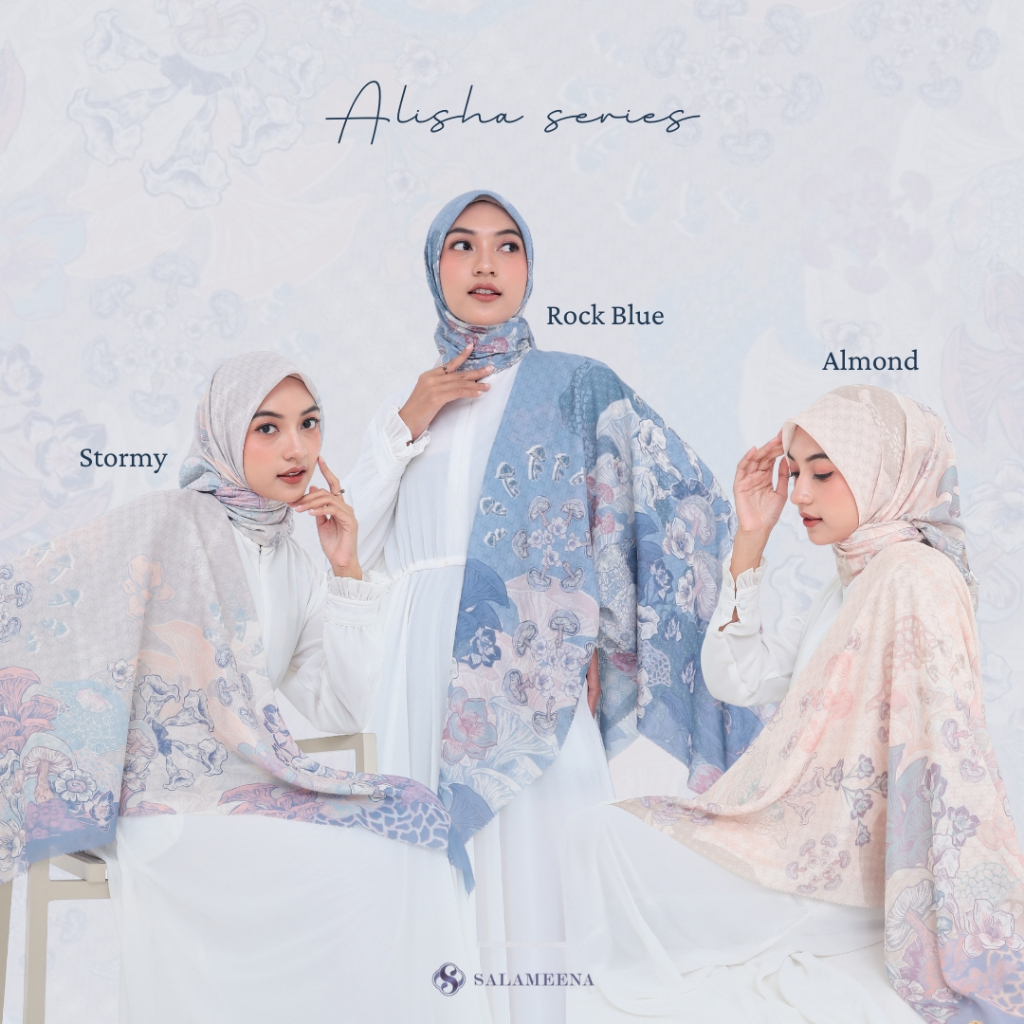 Hijab Segi Empat  Premium Voal Ultrafine Trtyspan - Alisha Series | by Salameena