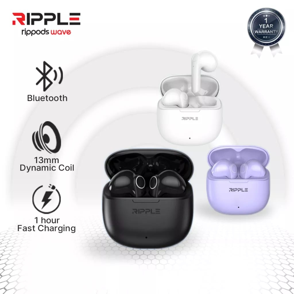 Ripple Rippods Wave TWS Headset Bluetooth Earphone Mini Earbuds