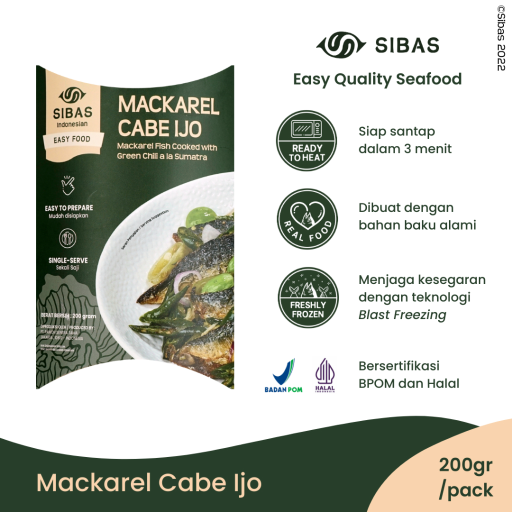 

Sibas RTH - Ikan Mackarel Cabe Ijo Siap Saji / Makarel Cabe Hijau Ready To Heat / Ikan Salem Cabe Ijo Siap Saji / Indonesian Series