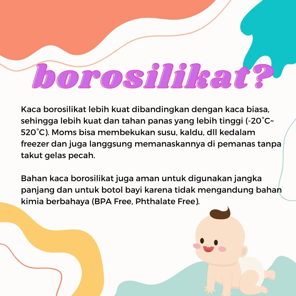 Little Baby Botol ASI Kaca 150ml isi 3 | Tempat Wadah Simpan ASI