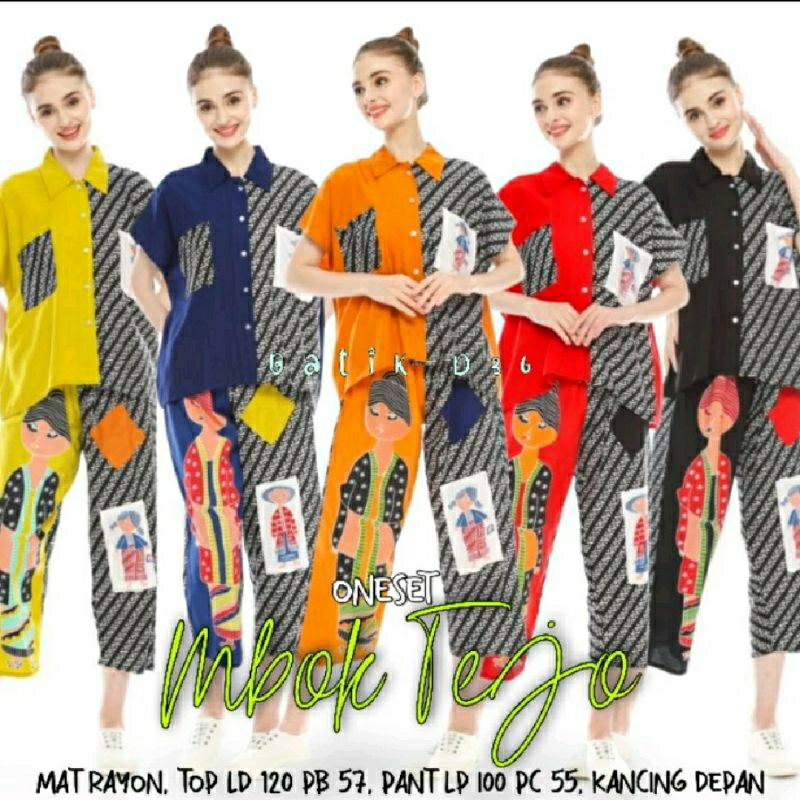 ONE SET TEJO PARANGGG SEMERBAK BATIK ORI SETELAN WANITA KEKINIAN 2023 SETELAN WANITA TERBARU ONE SET