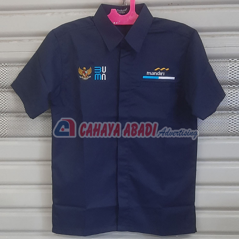 Kemeja BUMN Bank Mandiri Seragam BUMN Bank Mandiri Navy