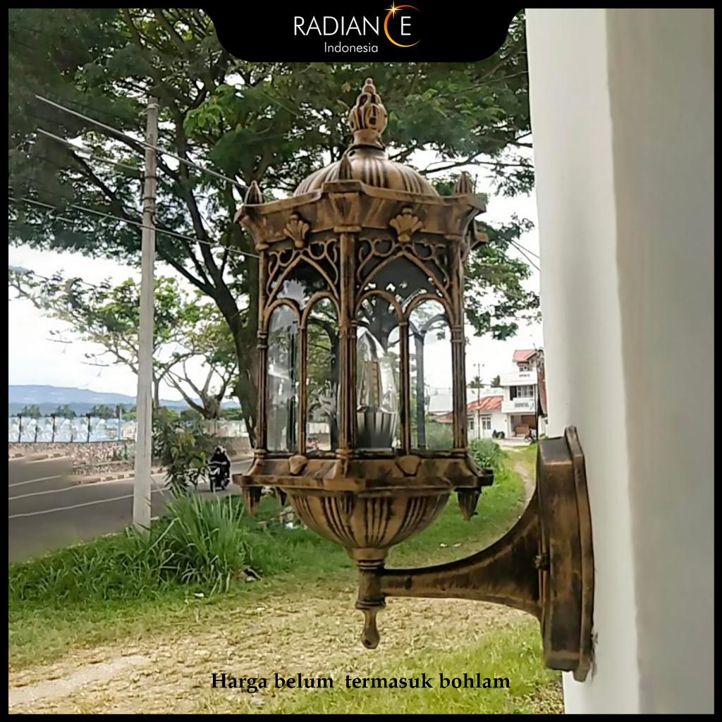 Lampu Dinding Hias Model Klasik Antik Outdoor Waterproof E27 Aluminium