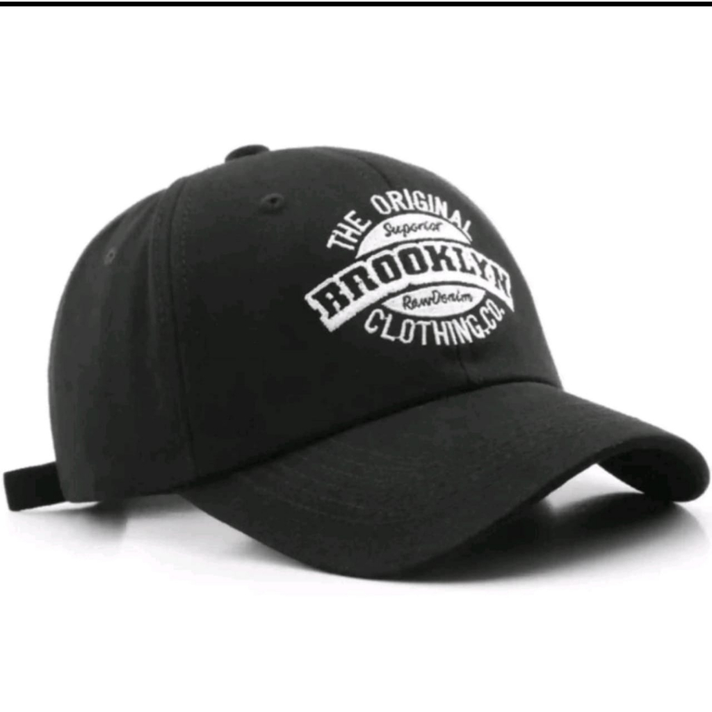 Topi Baseball Unisex Hat Cap Bordir Brooklyn Logo Terbaru