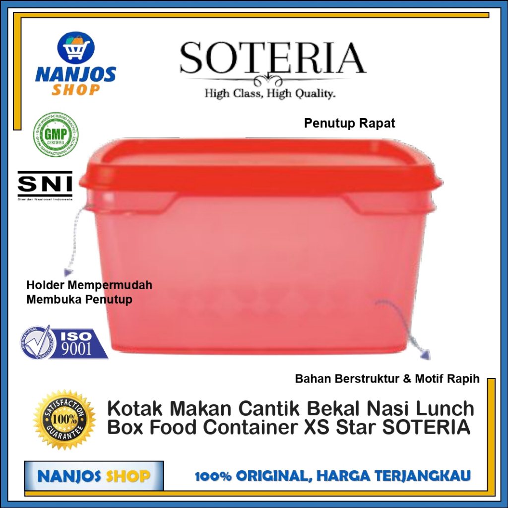 Kotak Makan Cantik Bekal Nasi Lunch Box Food Container XS Star SOTERIA