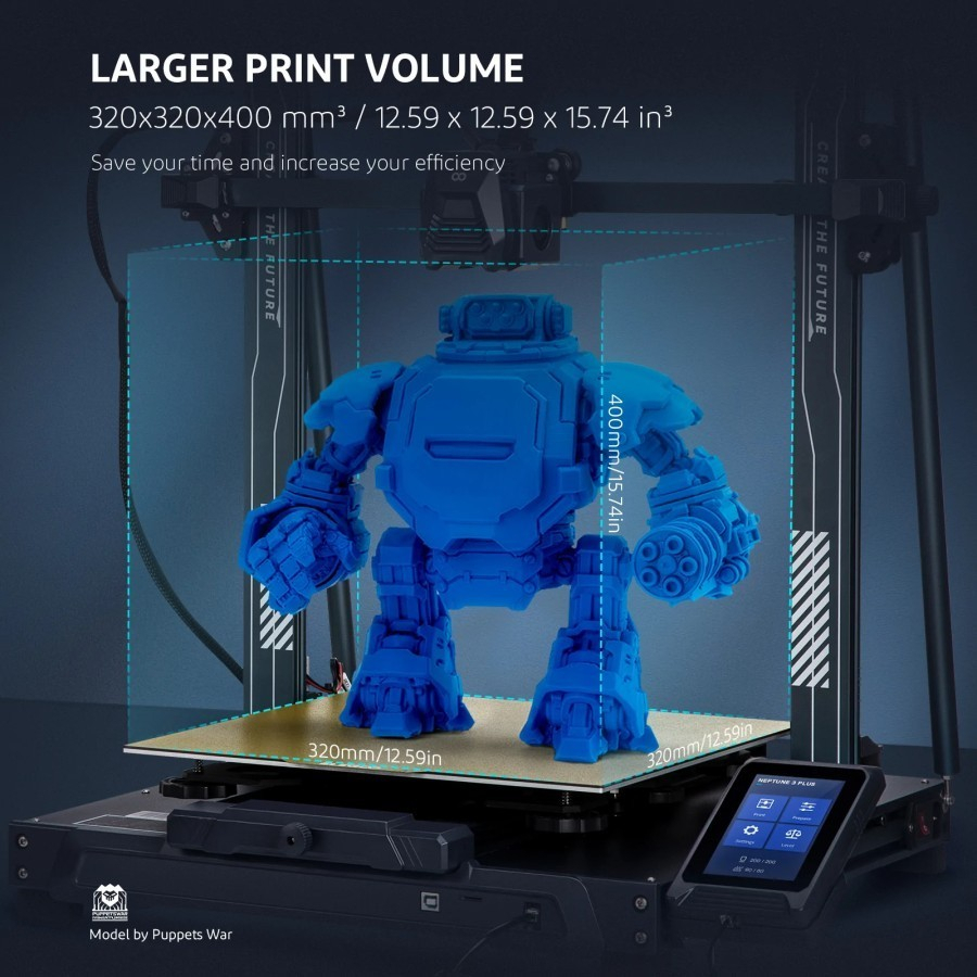 Original ELEGOO Neptune 3 Plus Dual-Gear Direct Extruder 3D Printer