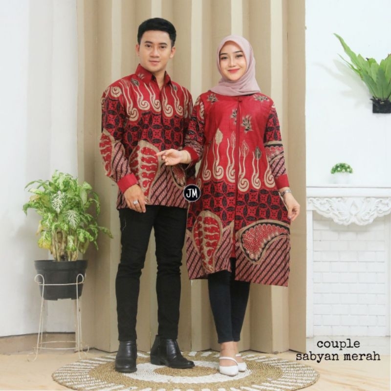 Tunik Batik Couple Modern M L XL XXL Atasan Batik Couple Tunik Sabyan