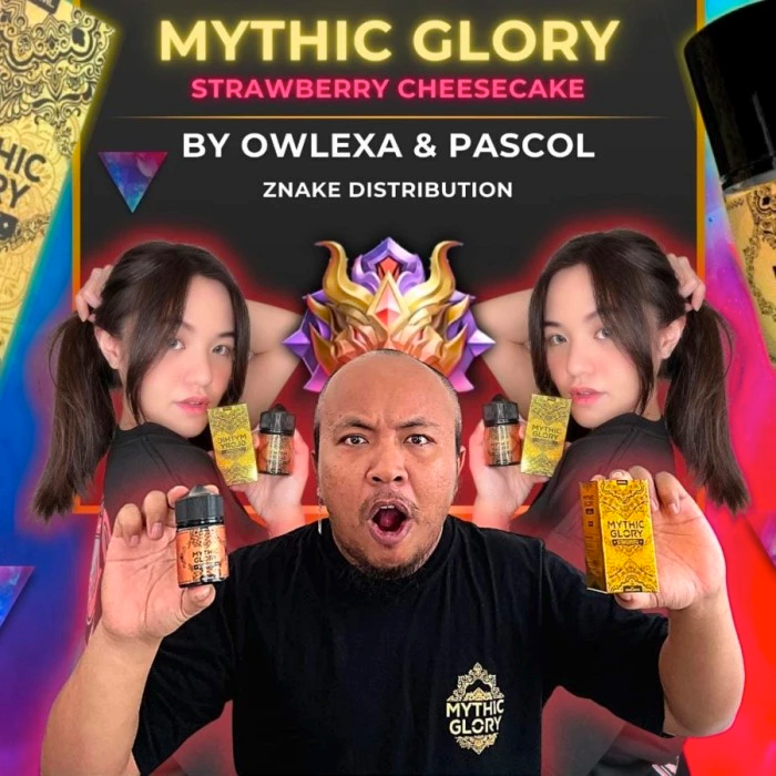 LIQUID MYTHIC GLORY STRAWBERRY CHEESECAKE BY OWLEXA &amp; PASCOL