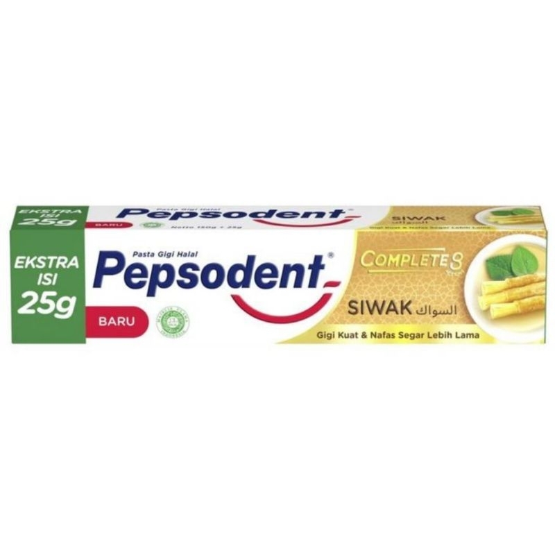Pepsodent Pasta Gigi Complete 8 Siwak 150 Gr + 25 Gr - Odol