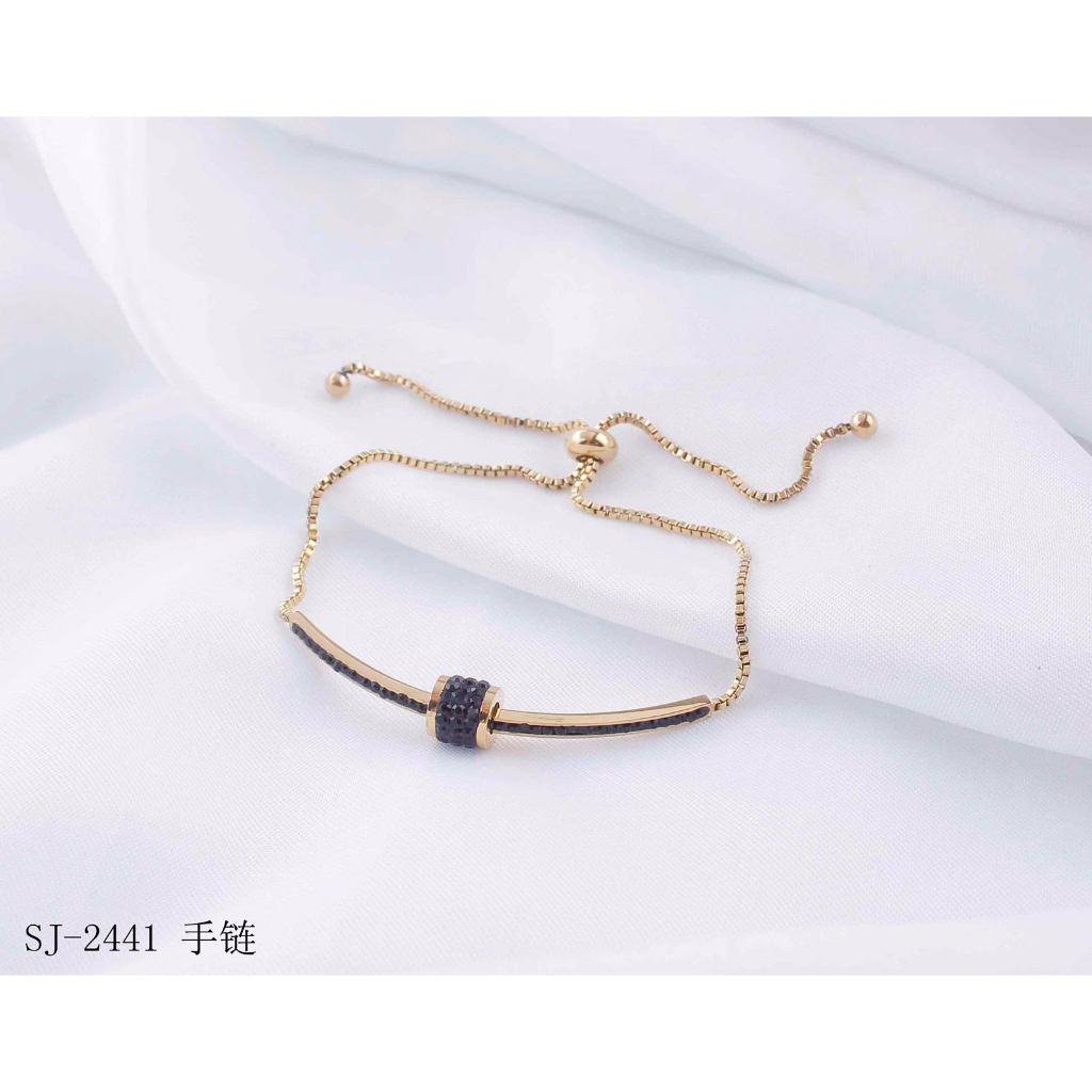 Gelang Serut Titanium Terbaru Permata Perhiasan Fashion 2441