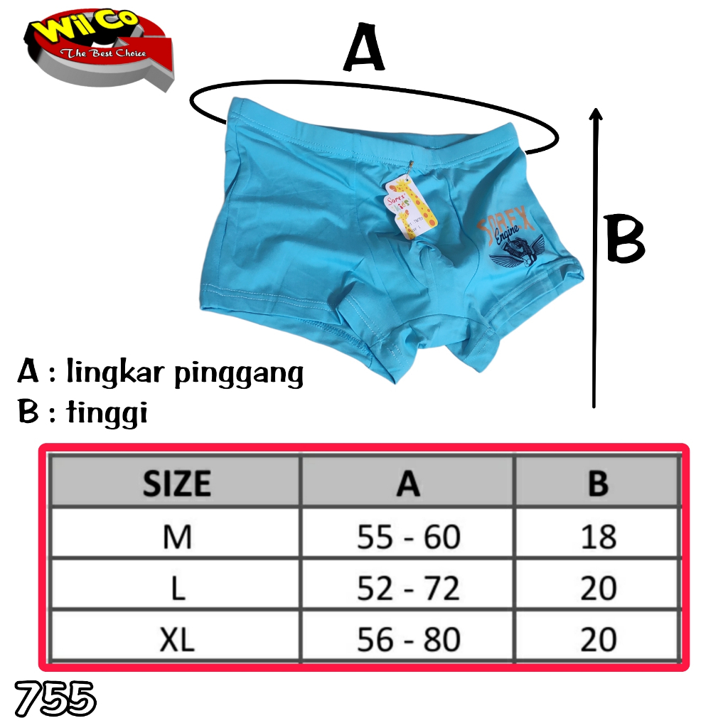 K755 - (Harga 1Pcs) CELANA DALAM [BOXER] ANAK PAKAIAN DALAM ANAK COWOK SIZE M - XL