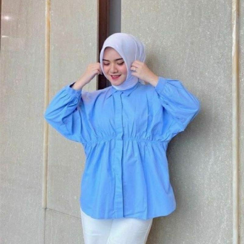 Alya Shirt - Atasan Wanita - Kemeja wanita Kerut Depan