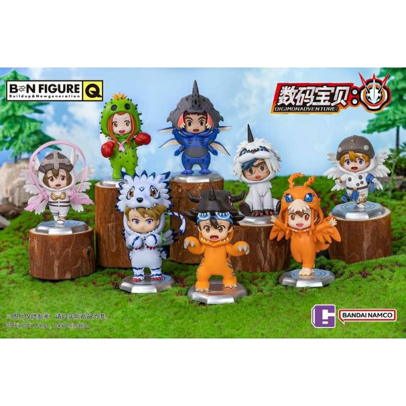 BANDAI NAMCO BN FIGURE Q Digimon Adventure Costume Vol. 2 Greymon Garurumon Birdramon Kabuterimon To