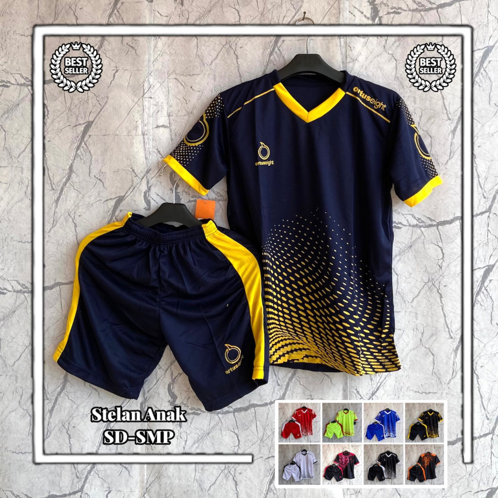Setelan Kaos Futsal Anak TK SD Jersey Bola Anak Ortus Stelan Baju dan Celana