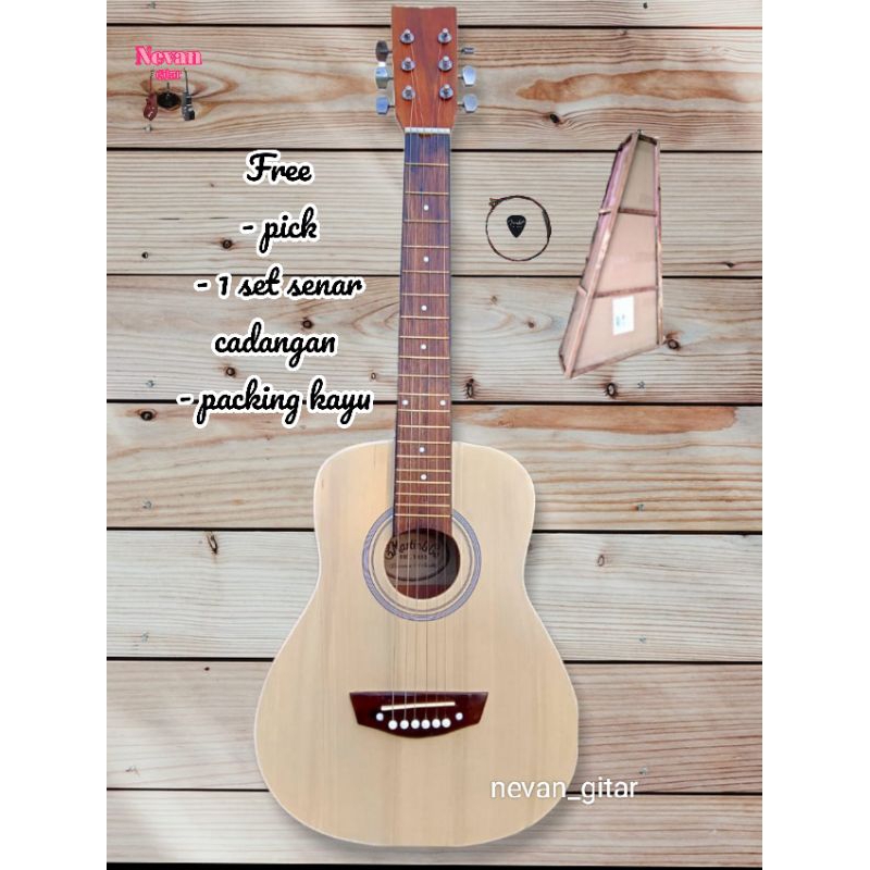 COD GITAR AKUSTIK 3/4 PEMULA TERMURAH CUSTOM (BONUS PACKING KAYU)