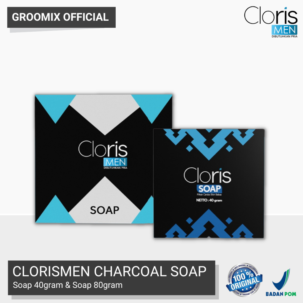 Sabun Wajah Pria Clorismen Skincare Pembersih Pemutih Penghilang Bekas Jerawat Muka Cowok C3