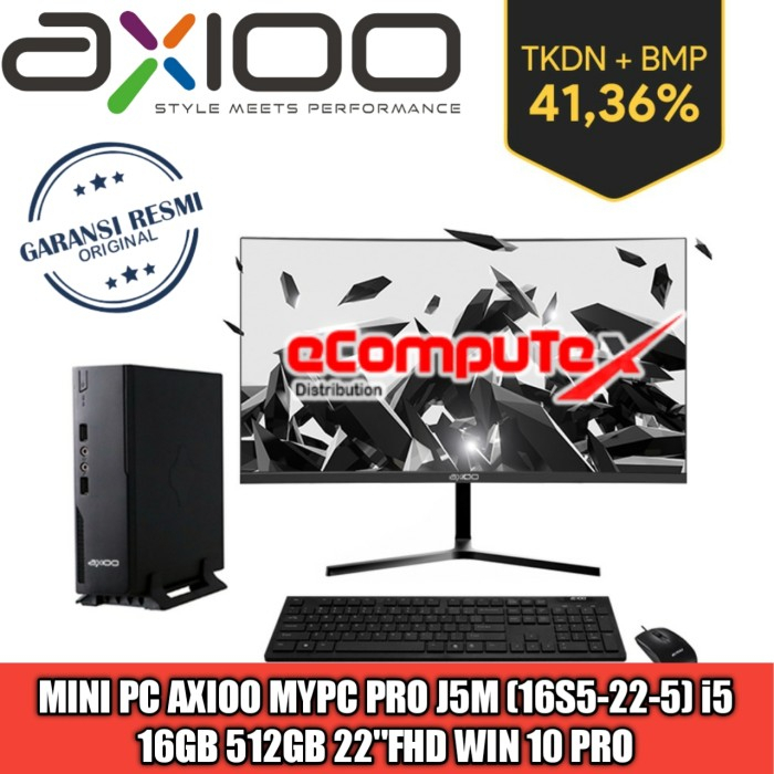 MINI PC AXIOO MYPC PRO J5M (16S5-22-5) i5 16GB 512GB 22&quot;FHD TKDN RESMI