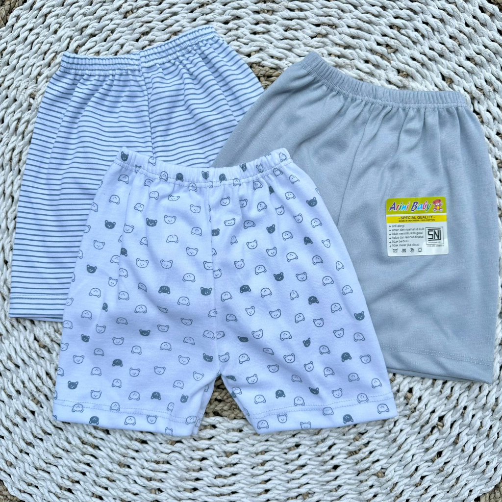 3 PCS Celana Pendek Celana Pop Celana Bayi Bawahan Bayi Celana newborn Hadiah Lahiran Bayi ASYAM BABY