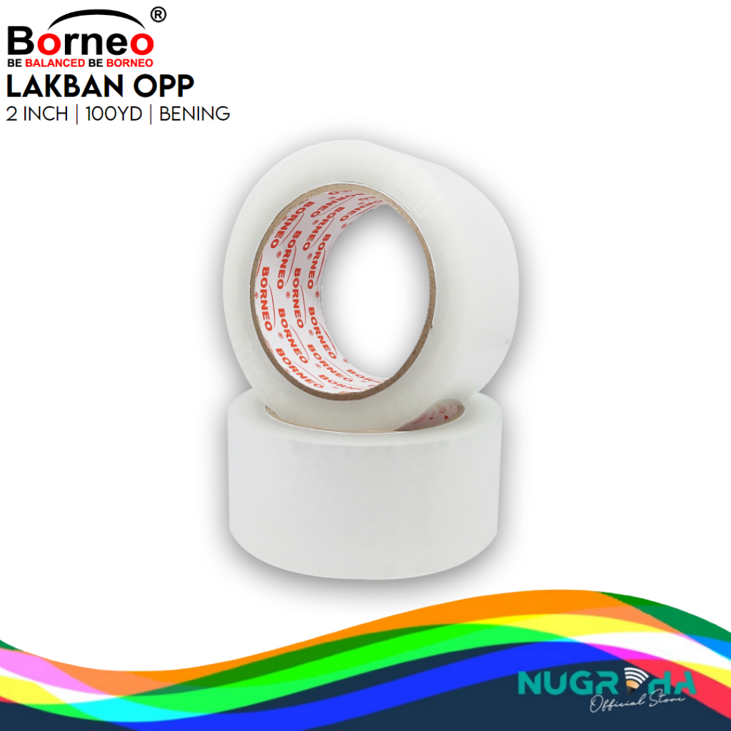 

Lakban Bening OPP 2 inch x 100 yard 90 yard / Lakban BORNEO