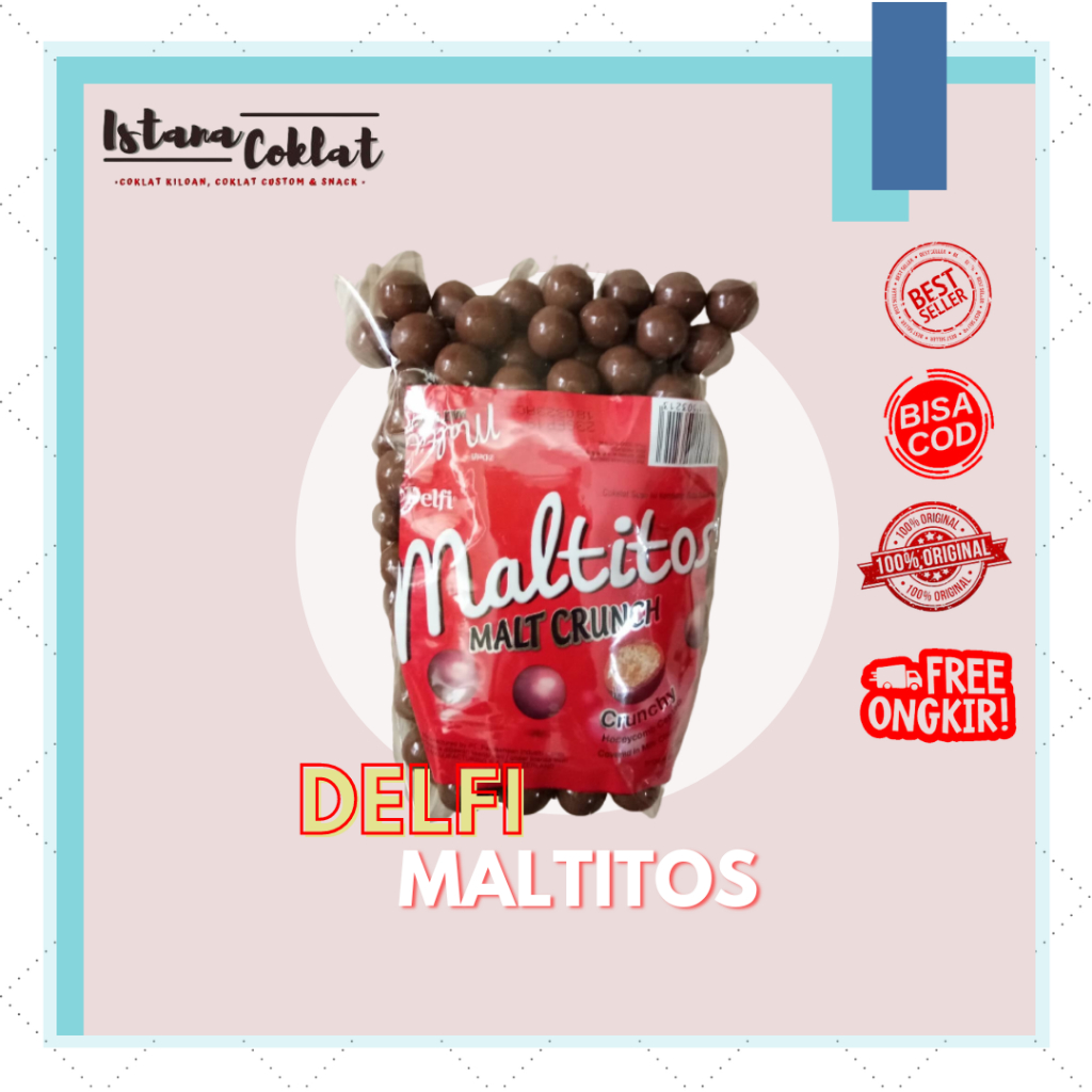 

Istanacoklat , delfi maltitos malt crunch , coklat delfi kiloan murah free ongkir , delfi original