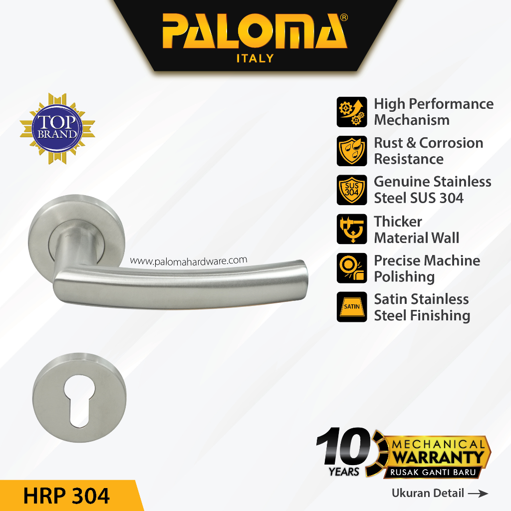 PALOMA HRP 304 Handle Pintu Roses Stainless Steel Lever Gagang Door