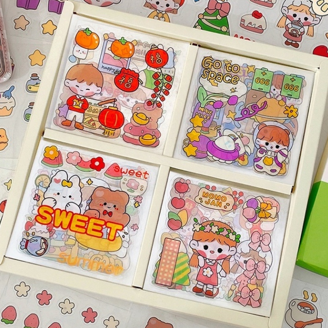 

Stiker Waterproof Sticker DIY Scrapbook Stiker Hias / Stiker Buku Diary Dekorasi