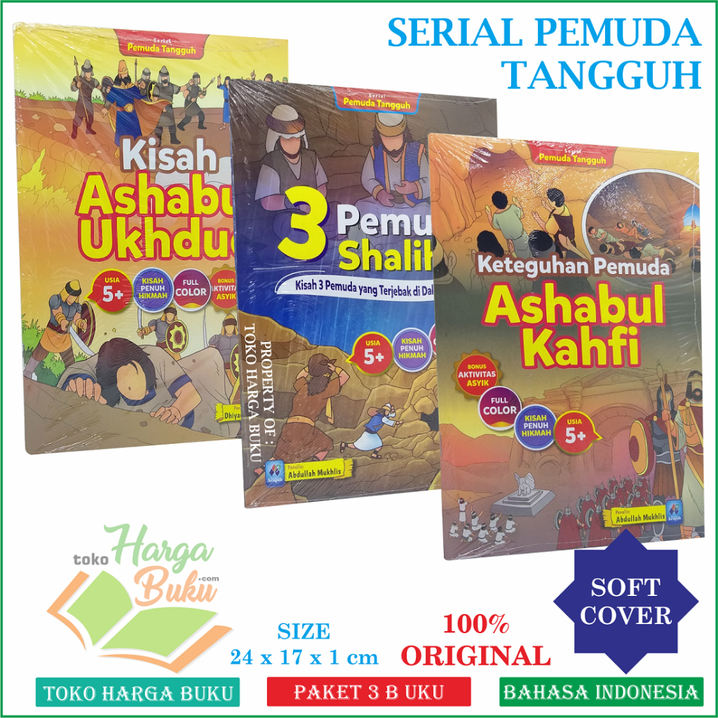 Foto PAKET 3 BUKU Serial Pemuda Tangguh Kisah Ashabul Kahfi Ukhdud Uhdud 3 Pemuda Shalih Penerbit Pustaka Arafah