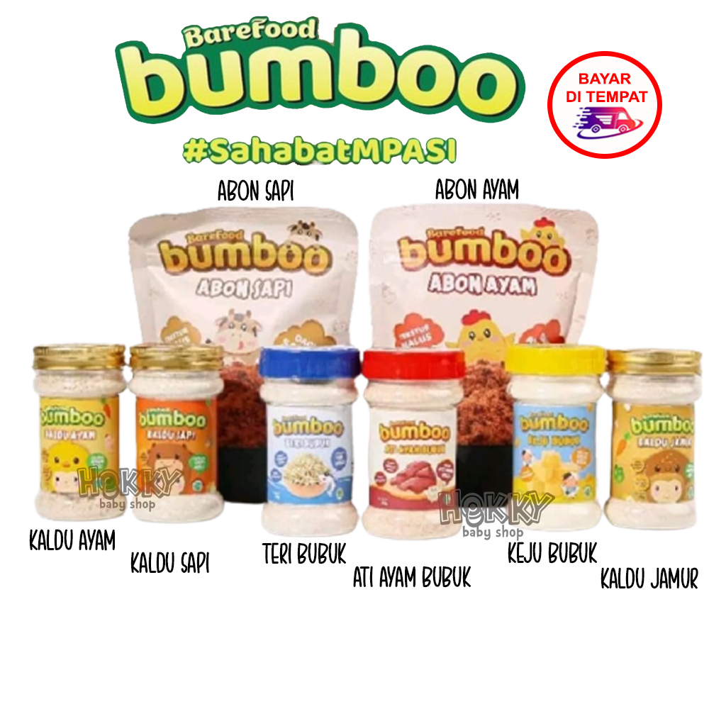 BUMBOO Kaldu Anak Asli Bumbu MPASI No MSG | Tanpa Gula &amp; Garam| Bahan Alami - Tambahan Sayur Asli | Abon Bayi