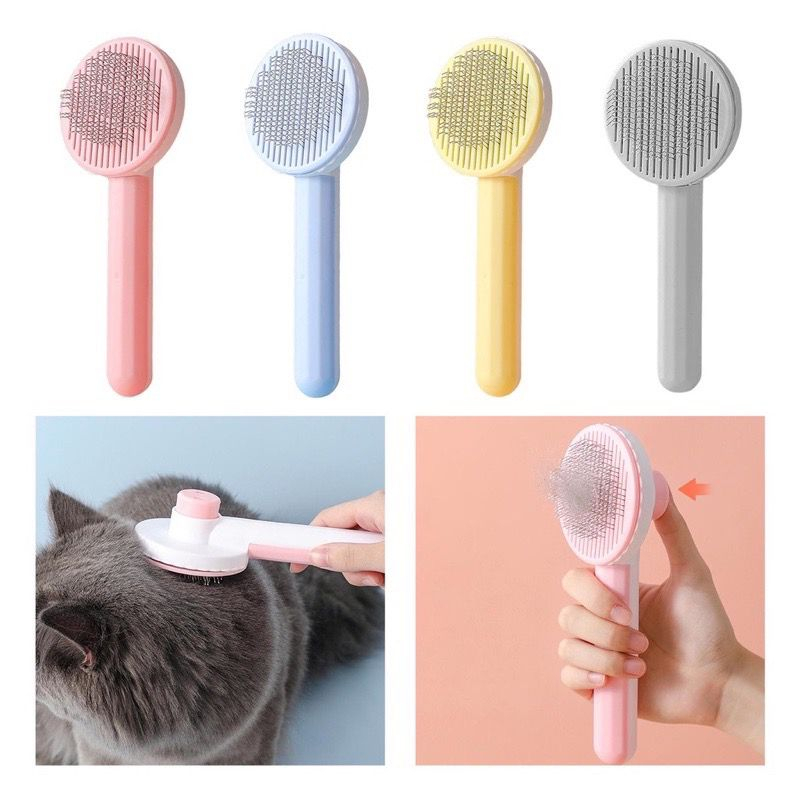 Sisir Tombol Bulat Grooming / Sikat Sisir Kucing &amp; Anjing Murah