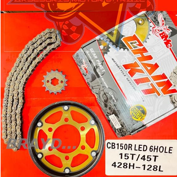 GEAR SET CB150R 6 HOLE / GEAR PAKET CB150R LED 6 LUBANG / GEAR CB150LED