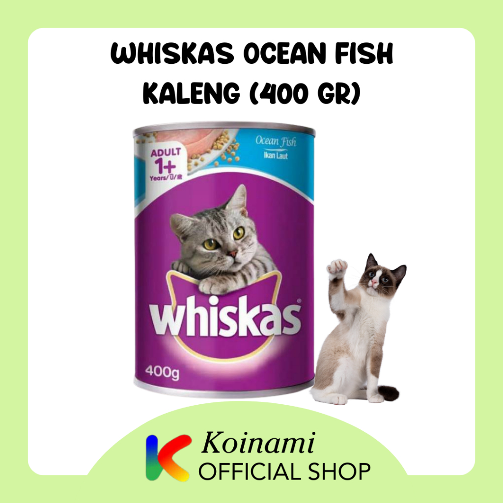 WHISKAS 400gr ADULT OCEAN FISH kaleng / makanan kucing / cat food / can / wet food