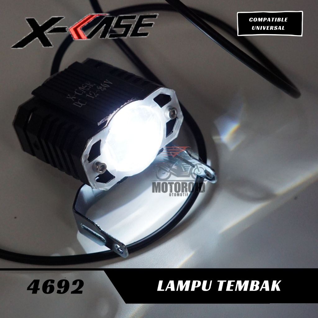 LAMPU TEMBAK MOTOR LASER 2 MODE KUNING PUTIH PLUS BREKET UNIVERSAL