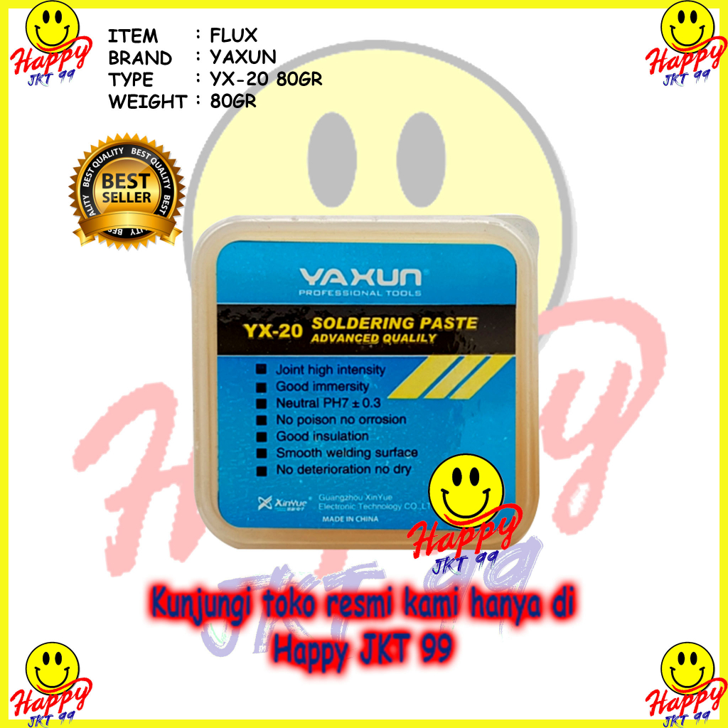 FLUX SOLDER YAXUN YX-20 80G PASTA SOLDER MINYAK SOLDER CAIRAN ORIGINAL