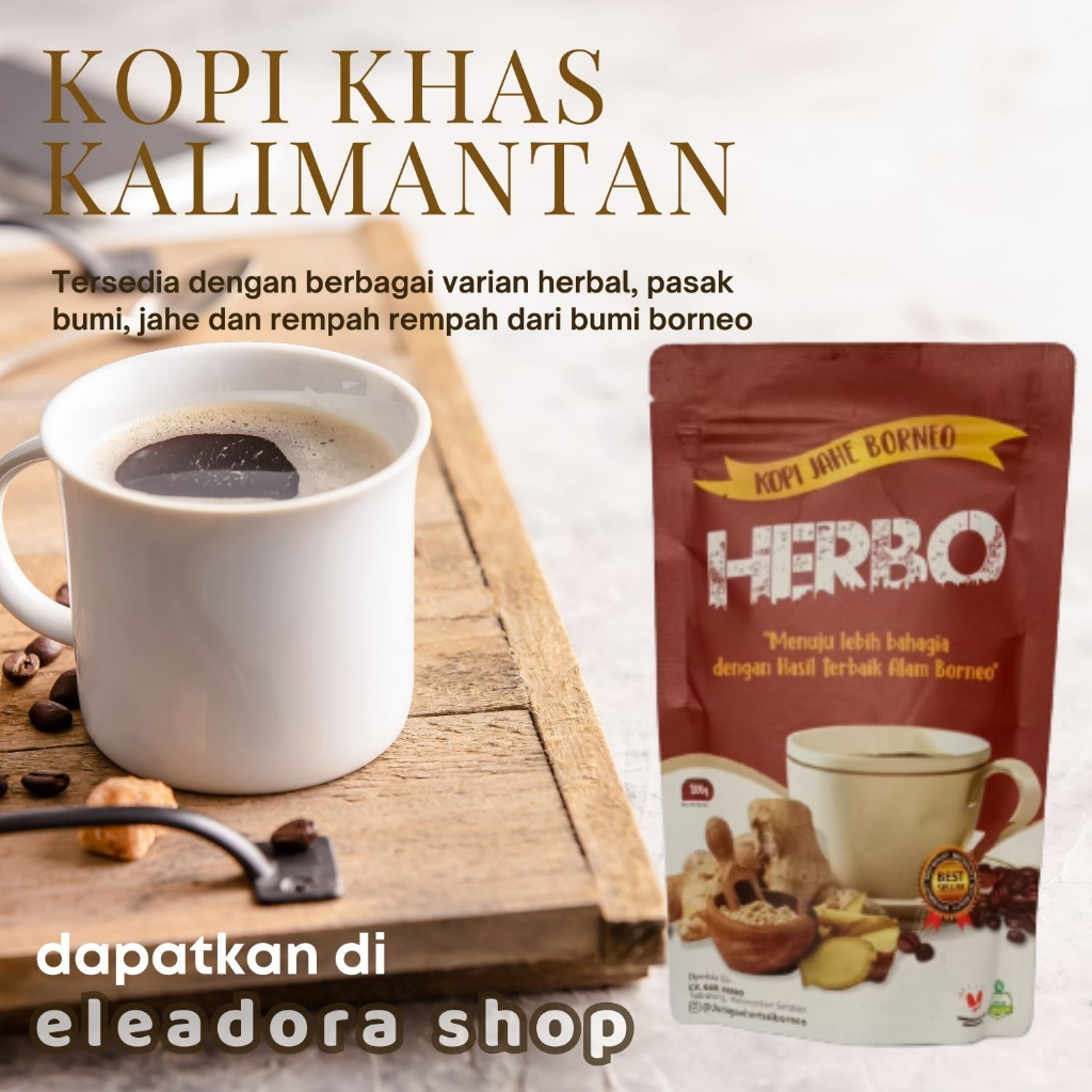 

Kopi Jahe Borneo Herbo - Kopi Asli Tabalong Kalimantan Selatan