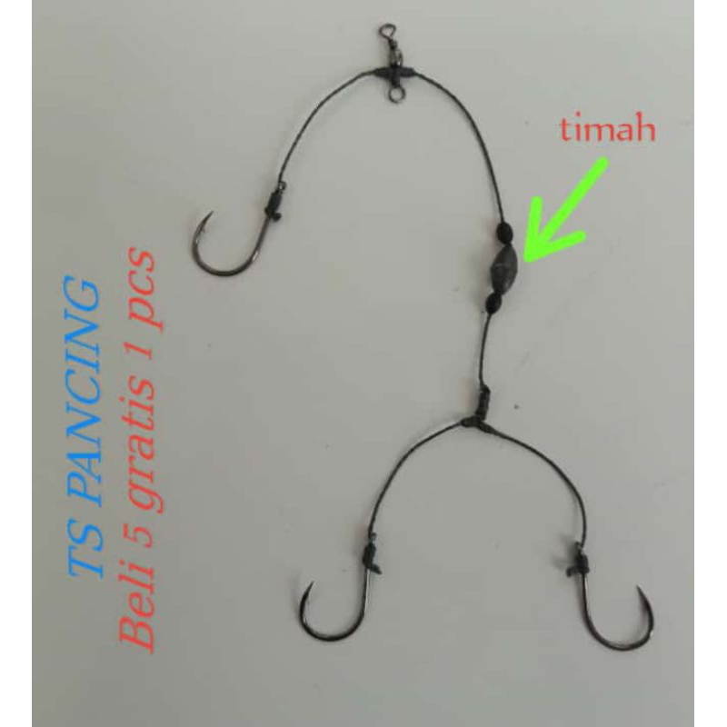 RANGKAIAN IKAN MAS.PATIN.BAWAL LOMBA/HARIAN/GALATAMA 3 MATA KAIL + PEMBERAT