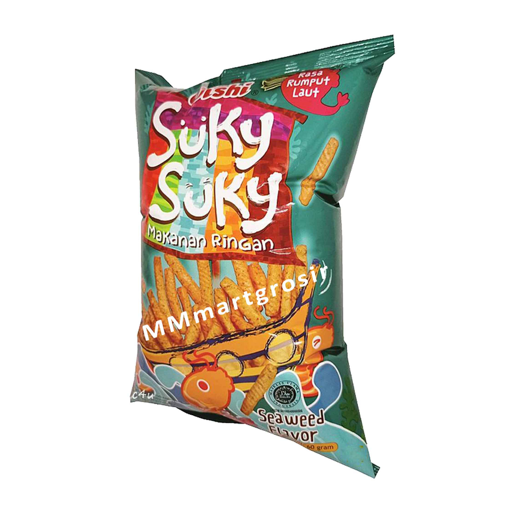 SNACK OISHI SUKY SUKY MAKANAN RINGAN / RASA RUMPUT LAUT 60g